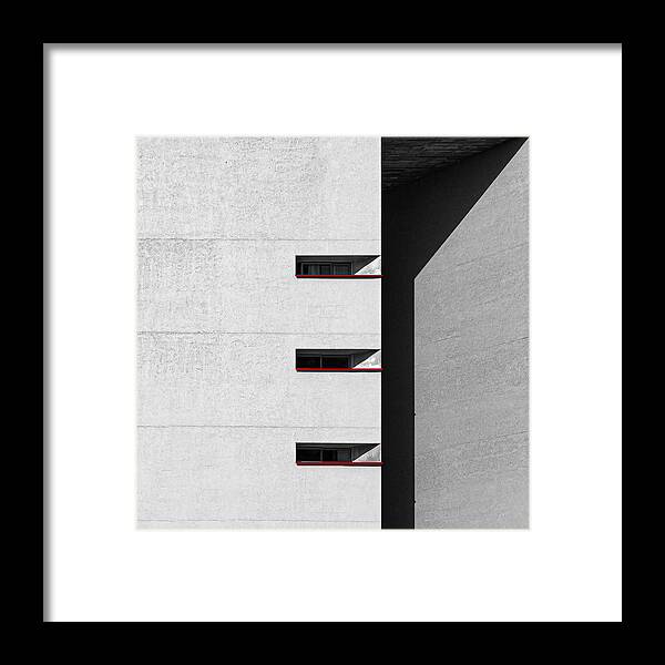 Architecture Framed Print featuring the photograph Facade Geometry by Inge Schuster