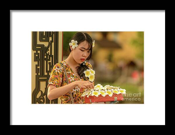 Flower Framed Print featuring the photograph Faces of HoiAn 02 by Werner Padarin