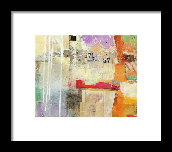 Abstract Art Framed Print featuring the painting Fact Check #3 by Jane Davies