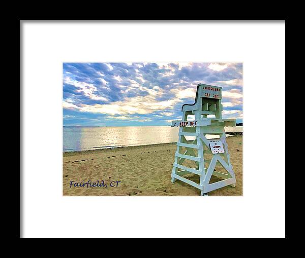  Framed Print featuring the photograph Fairfield CT Lifeguard Chair by Tom Johnson
