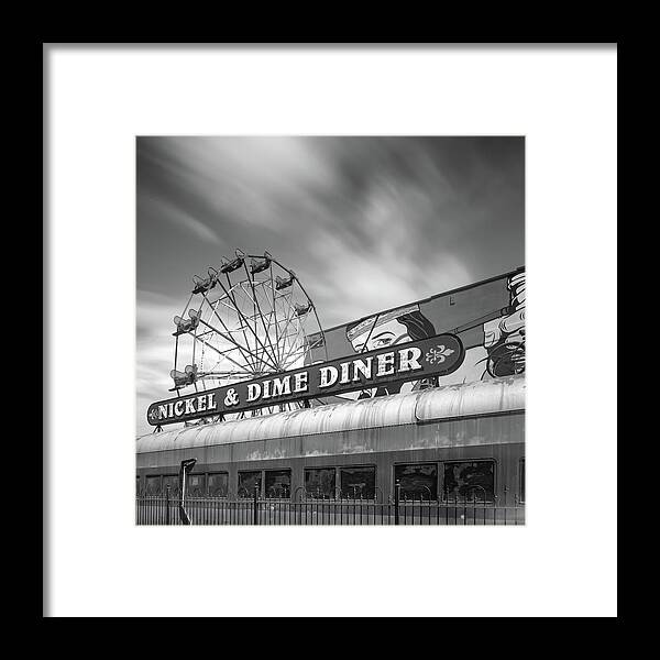 Nickel And Dime Framed Print featuring the photograph Fairground in Black and White by James Barber