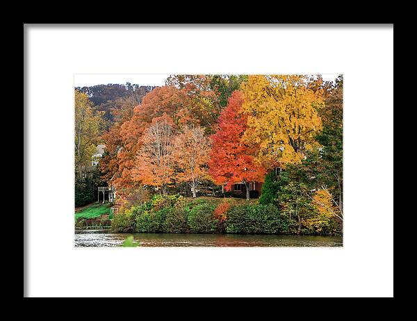Fall Framed Print featuring the photograph Fall at the Lake by Chuck Brown