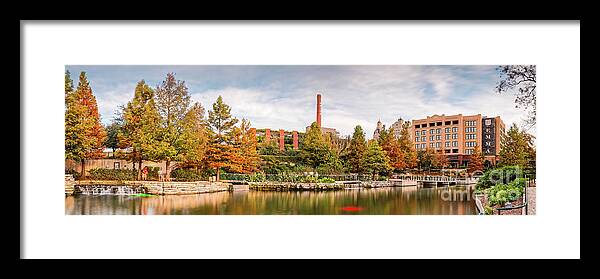 San Framed Print featuring the photograph Fall Panorama of Pearl Brewery, Hotel Emma, and San Antonio Riverwalk - Bexas County Texas by Silvio Ligutti