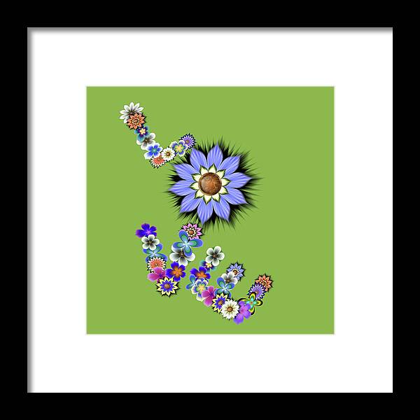(falling In) Love Framed Print featuring the digital art (falling In) Love by Fractalicious