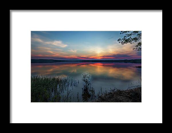 2019 Framed Print featuring the photograph Falls Lake Sunrise by Wade Brooks