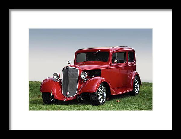 Dodge Framed Print featuring the photograph Family Sedan Rod by Bill Dutting