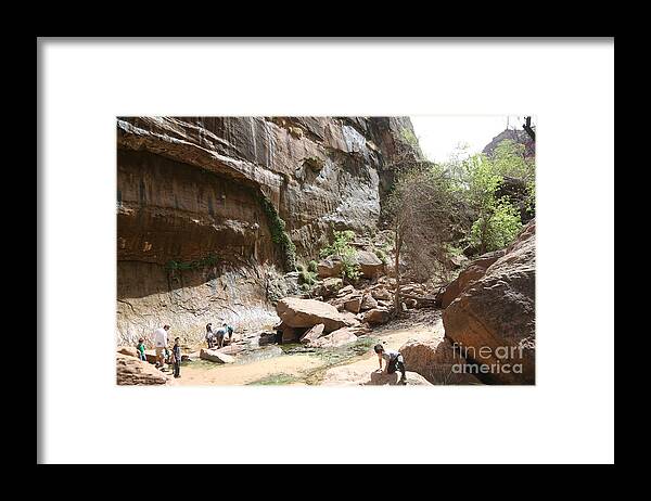 Zion Framed Print featuring the photograph Family Zion Natural Park Utah by Chuck Kuhn