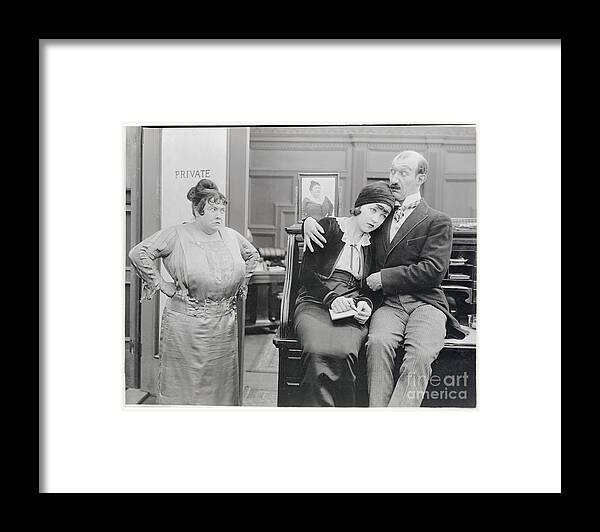 People Framed Print featuring the photograph Fanny Kelly Watching Husband by Bettmann