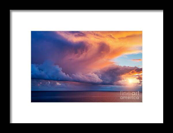 Dusk Framed Print featuring the photograph Fantastic View Of The Dark Overcast by Creative Travel Projects