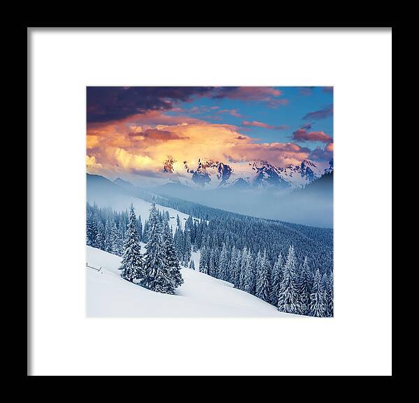 Year Framed Print featuring the photograph Fantastic Winter Landscape Dramatic by Creative Travel Projects