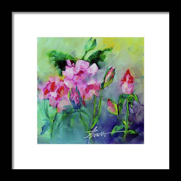 Roses Framed Print featuring the painting Fantasy by Adele Bower