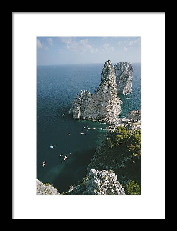 Landscape Framed Print featuring the photograph Faraglioni Rocks by Slim Aarons