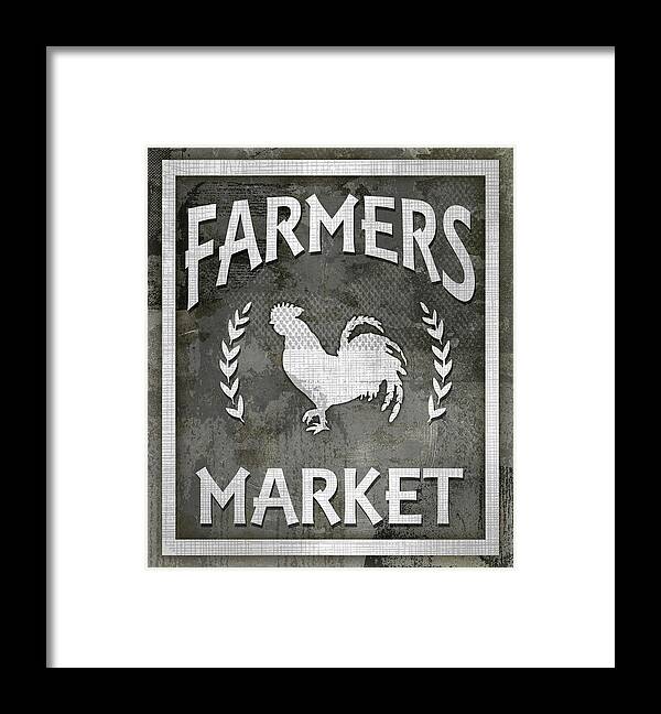 Farm Sign_farmers Market 1 Framed Print featuring the mixed media Farm Sign_farmers Market 1 by Lightboxjournal