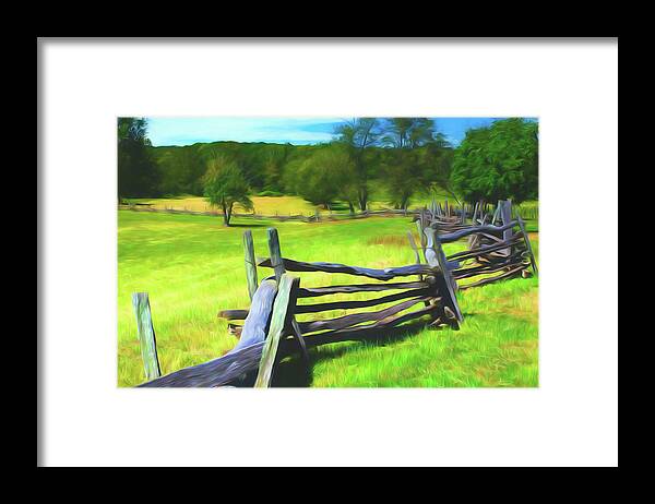 Fence Framed Print featuring the photograph Farmer's Fence by Alan Goldberg