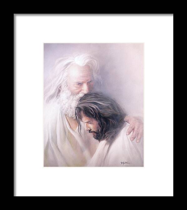 Father Framed Print featuring the painting Father and Son by Danny Hahlbohm