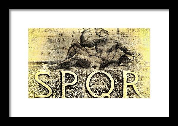 Spqr Framed Print featuring the photograph Father of the Fatherland by Jim Cook