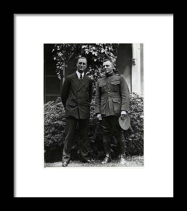 People Framed Print featuring the photograph Fdr And Kent Shuler by Bettmann