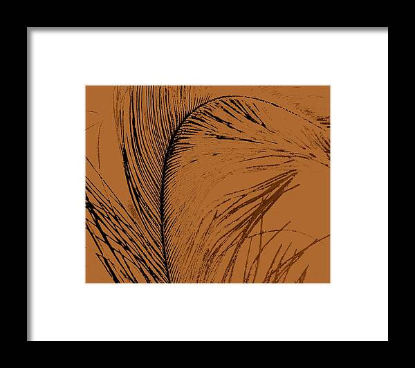 Abstract Framed Print featuring the painting Feathered Impression I by Vision Studio