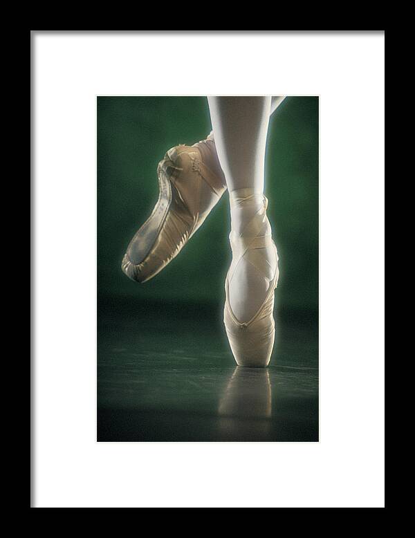 Ballet Dancer Framed Print featuring the photograph Feet Of Dancing Ballerina by Comstock