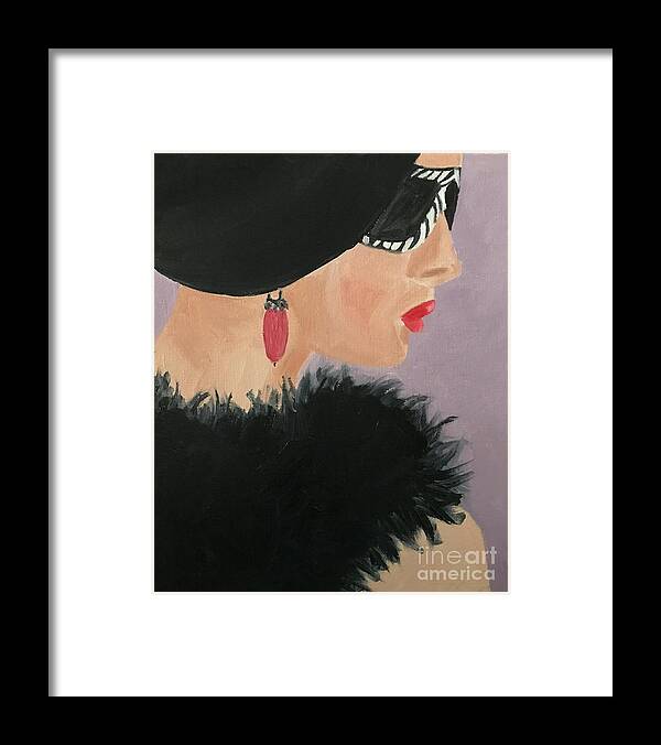 Original Art Work Framed Print featuring the painting Femme Fatale #3/3 by Theresa Honeycheck
