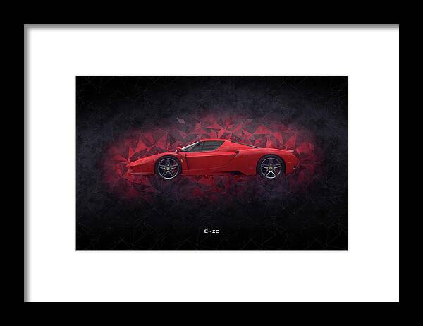Ferrari Enzo Framed Print featuring the digital art Ferrari Enzo by Airpower Art
