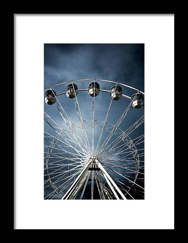 Wall Art Framed Print featuring the photograph Ferris Big wheel, Bournemouth.UK by Maggie Mccall