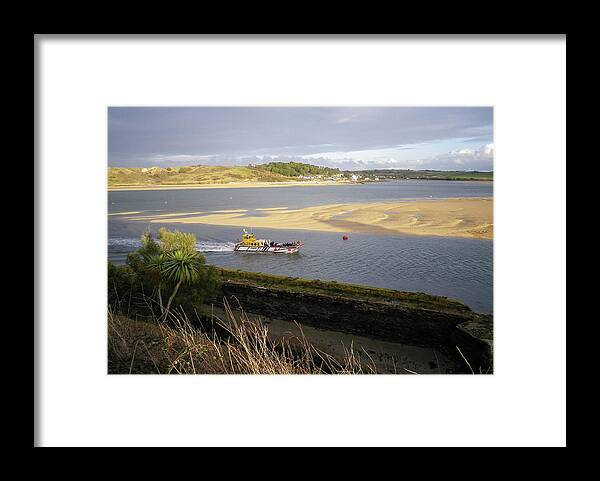 Ferry Framed Print featuring the photograph Ferry Boat River Camel Padstow Cornwall by Richard Brookes