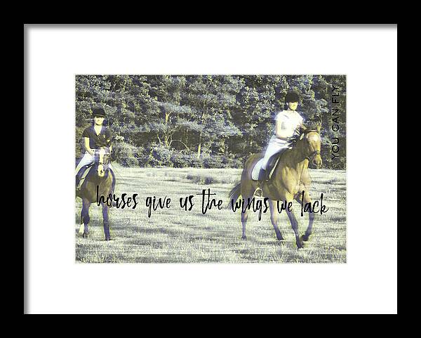 Bucks Framed Print featuring the photograph FIELD RACING quote by Dressage Design