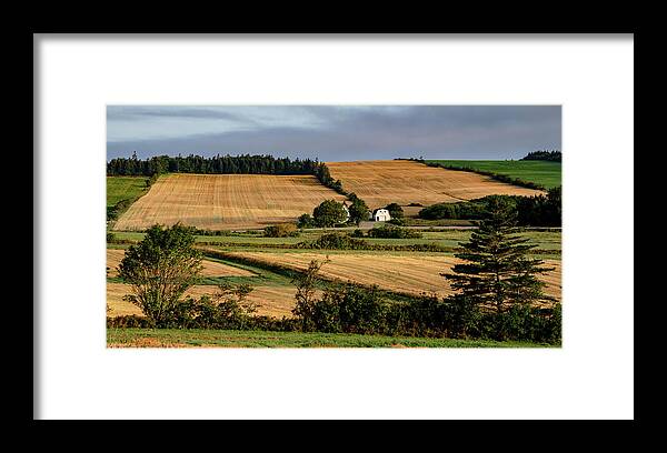 Pei Framed Print featuring the photograph Fields and Farms Patchwork by Marcy Wielfaert