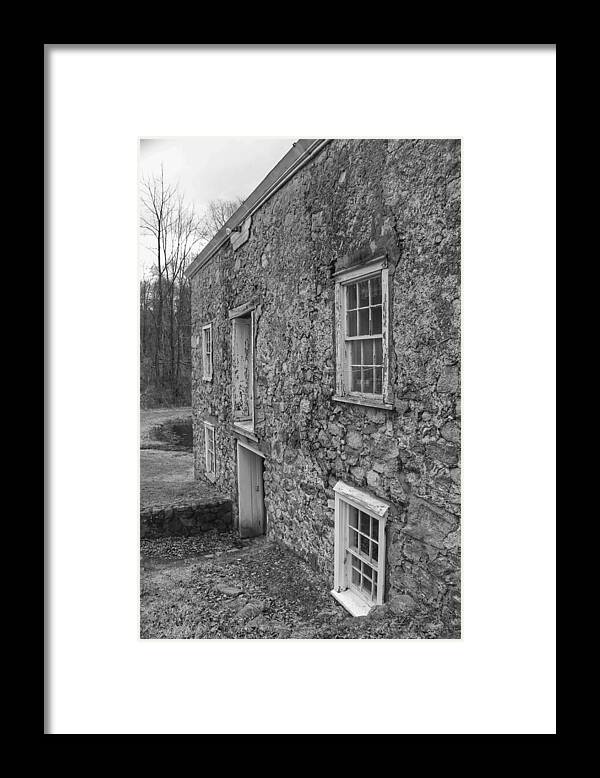 Waterloo Village Framed Print featuring the photograph Fieldstone Workshop - Waterloo Village by Christopher Lotito