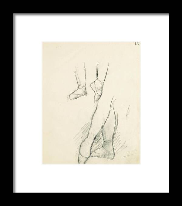 Drawings Framed Print featuring the drawing Figure Studies 11 by Edgar Degas