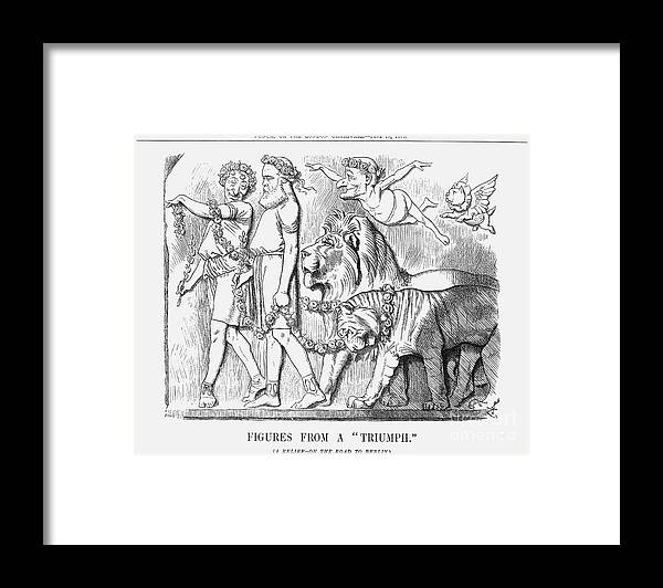 Engraving Framed Print featuring the drawing Figures From A Triumph, 1878. Artist by Print Collector