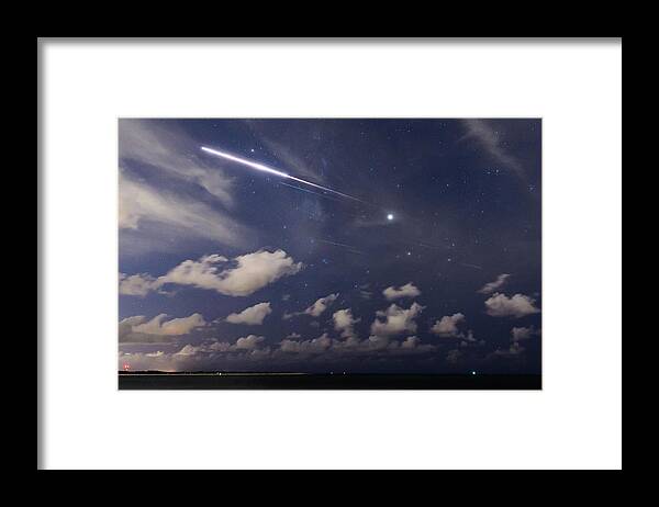 Clouds Framed Print featuring the photograph Fireball in the Sky by Joe Leone