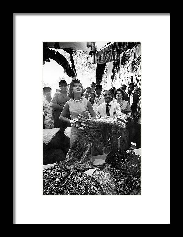 Jacqueline Kennedy Framed Print featuring the photograph First Lady Jacqueline Kennedy Onassis by Art Rickerby
