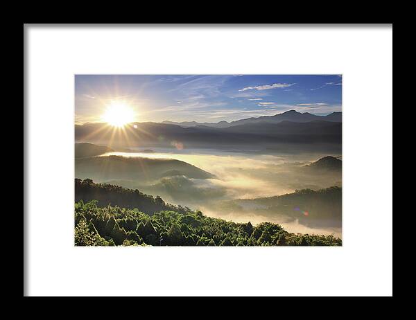 Scenics Framed Print featuring the photograph First Light Of Day by Chen Po Chou