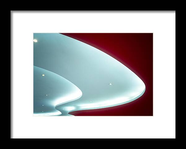 Red Framed Print featuring the photograph Fish Shaped Ceiling. by Harry Verschelden