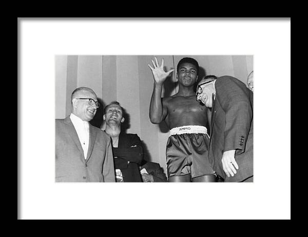 People Framed Print featuring the photograph Five Rounds Ali by Keystone