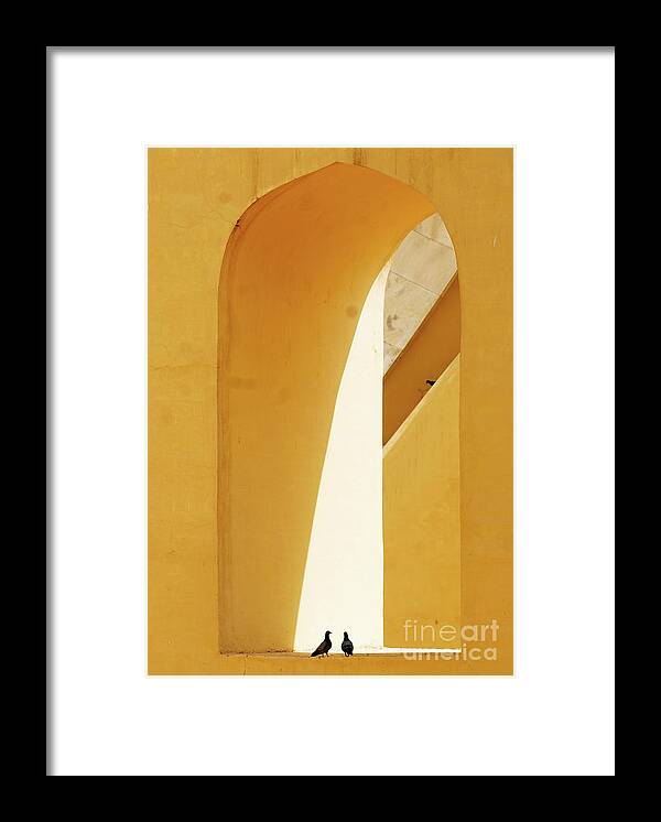 Jantar Mantar Framed Print featuring the photograph Flirting At Jantar Mantar by Cenkd