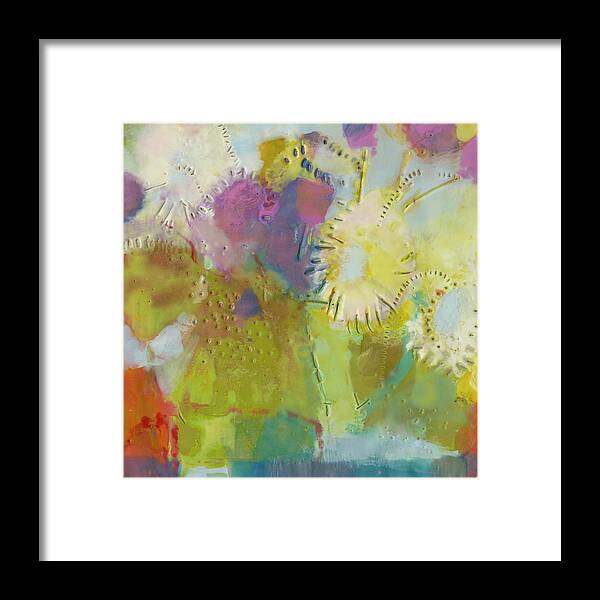 Botanical Framed Print featuring the painting Floare II by Sue Jachimiec