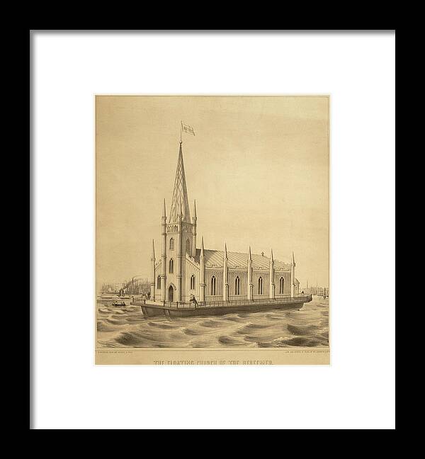 Church Framed Print featuring the mixed media Floating Church of The Redeemer by Dennington