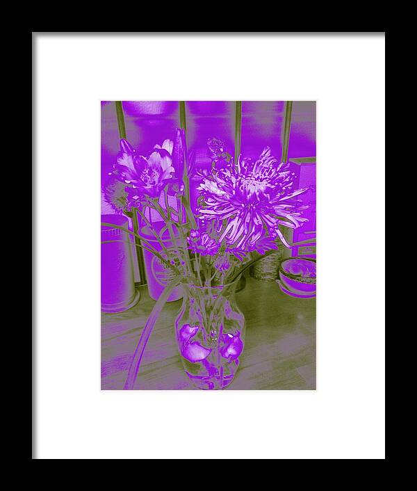 Vase Framed Print featuring the photograph Floating Petals Too by Debra Grace Addison