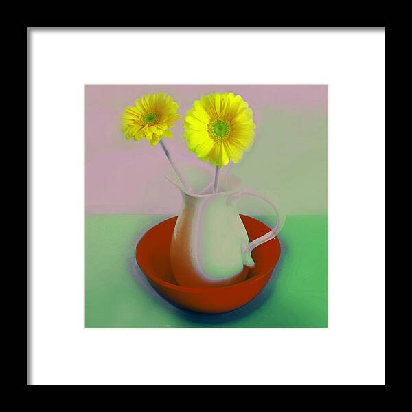 Art Framed Print featuring the digital art Floral Art 406 by Miss Pet Sitter