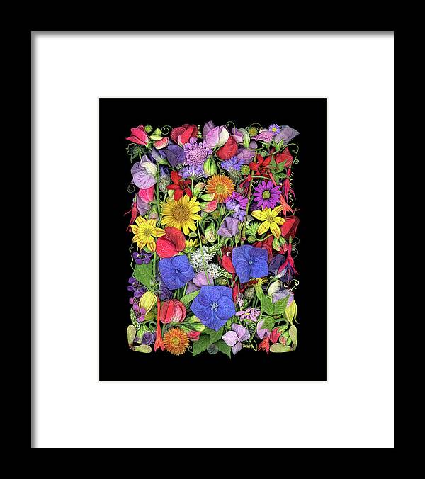 Flowers Framed Print featuring the photograph Floral collage 01 by Sandra R Schulze Photography