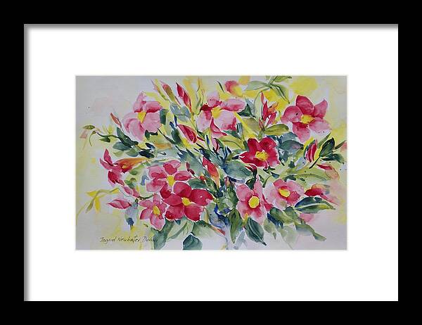 Flowers Framed Print featuring the painting Floral I by Ingrid Dohm