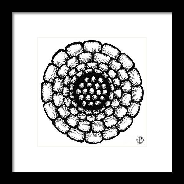 Flower Framed Print featuring the drawing Floral Icon 38 by Amy E Fraser