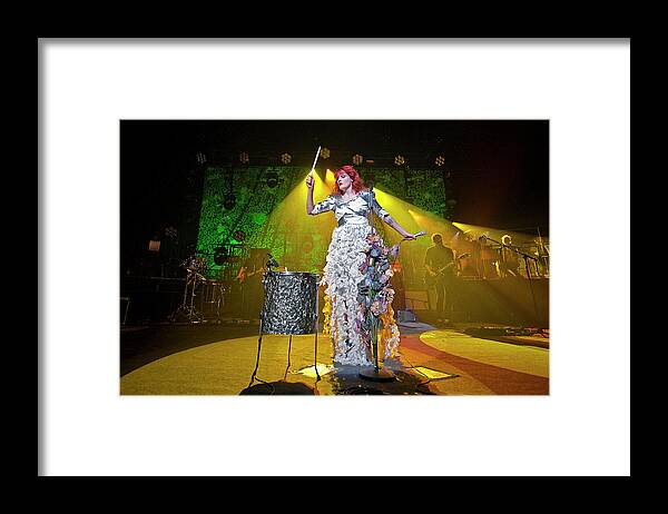 Event Framed Print featuring the photograph Florence And The Machine Perform At by Neil Lupin