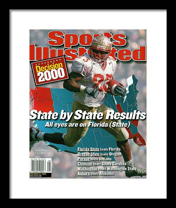Sports Illustrated Framed Print featuring the photograph Florida State University Travis Minor Sports Illustrated Cover by Sports Illustrated