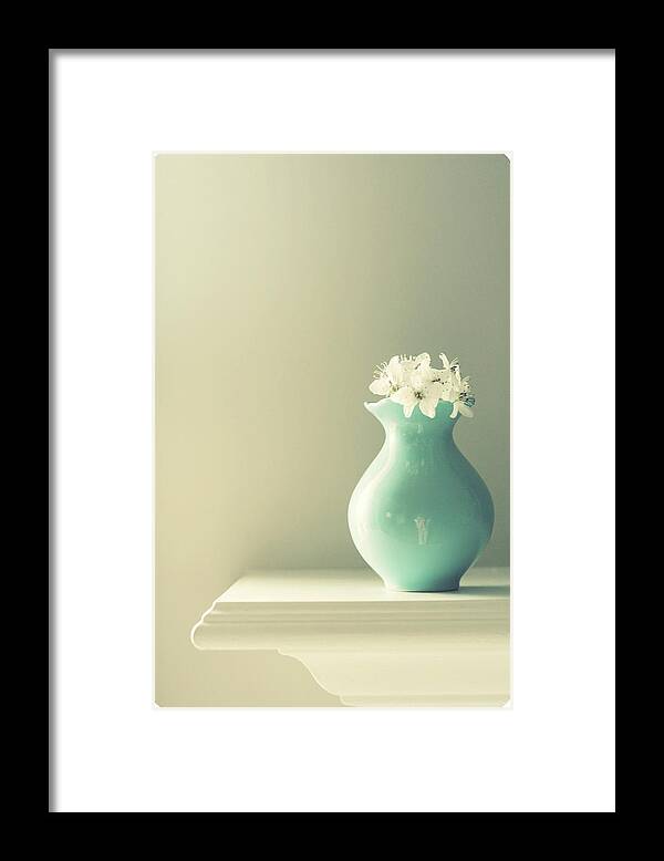 Vase Framed Print featuring the photograph Flowers In Vase by Photography By Tera Fraley