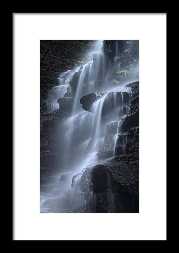 Waterfall Framed Print featuring the photograph Flowing by Jingshu Zhu