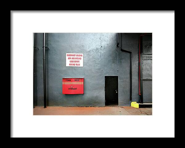 Alertness Framed Print featuring the photograph Foam Hose Hydrant by Busà Photography